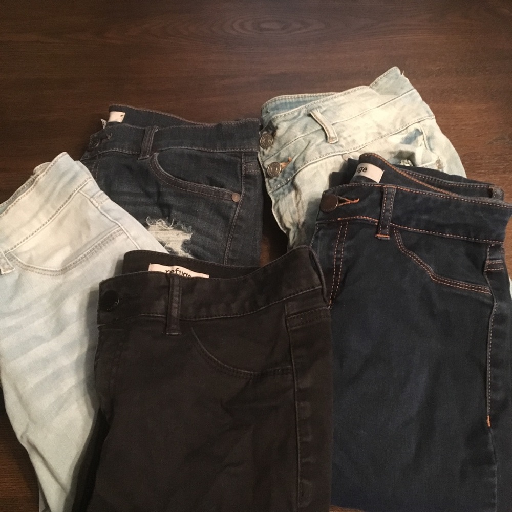 Five pairs of Refuge Jeans